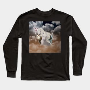 Wonderful wild animals, wolves and unicorns Long Sleeve T-Shirt